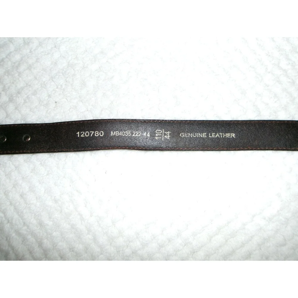 Fossil Mens 44 Leather Belt Brown Braided Western Concho
